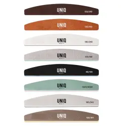 UNIQ - Kit De Lima De Uñas Y Pulidor De Media Luna De Grano Múltiple Cuidado de uñas 8 pieces 8 Piezas