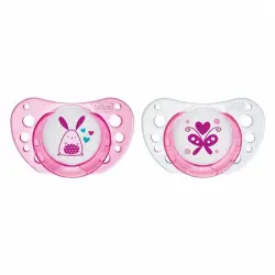Chicco - Chupete Physio Air Látex Rosa 0-6M 2Ud Chupetes 1 pieces unisex