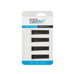 Eurostil - 24 Clips Negro Mate 50 Mm Pinzas y horquillas 1 pieces female