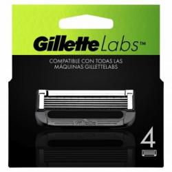 Gillette Recambios con Barra Exfoliante y Heated Razor 4 Recambios, 1 un