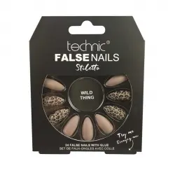 Technic Cosmetics - Uñas postizas False Nails Stiletto - Wild Thing
