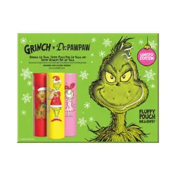 Dr. PAWPAW - *The Grinch* - Trío de bálsamos labiales - Original, Peach Pink & Ultimate Red