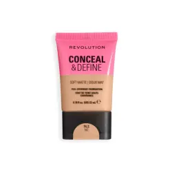 Makeup Revolution - Base de maquillaje Conceal & Define Soft Matte - F6.2NC