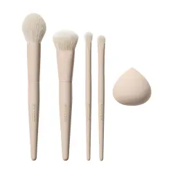 OAT LATTE 5-PIECE FACE & EYE BRUSH SET Set de brochas