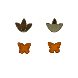 Pendientes Loto Gold - Mariposa Orange