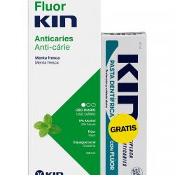 Kin - Pack Anticaries Enjuague Bucal + Pasta Fluor