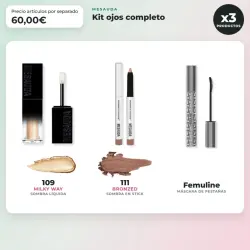 Mesauda - Pack ojos Galactic Shadow 109: Milky Way + Drawmatic Shadow 111: Bronzed + Máscara Femuline