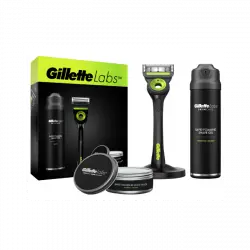 Pack Maquinilla De Afeitar Negro Y Neón + Gel + Crema Hidratante