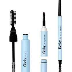 Set de cejas 3 en 1 Fijador, Pomada y Micropen Waterproof Fleeky Marrón claro 17 g