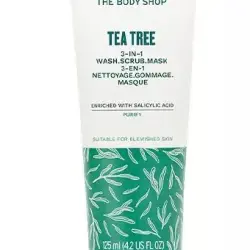 The Body Shop Tea Tree 3 in 1 Árbol de Té 3-en-1 Limpia, Exfolia y Mascarilla 125 ml