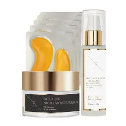 Conjunto de ojos y noche en oro de 24 quilates Set de tratamiento facial