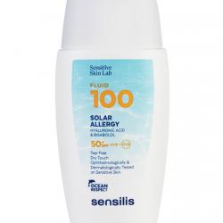 Sensilis - Fluido Protector Solar Fluid 100 Allergy SPF50+ Con Ácido Hialurónico Y Pro Vitamina D 40 Ml