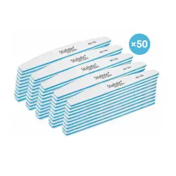 Claresa - Pack de 50 lima de uñas media luna 180/240