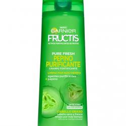 Garnier - Champú Fortificante Pure Fresh Pepino Purificante Pelo Graso Fructis