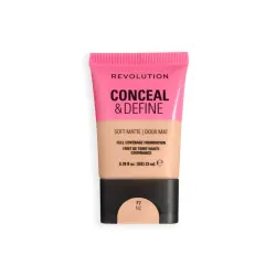 Makeup Revolution - Base de maquillaje Conceal & Define Soft Matte - F7NC