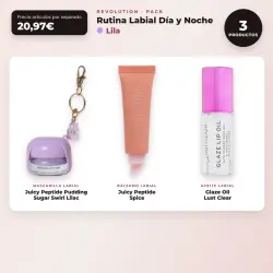 Makeup Revolution - Set de Mascarilla labial Juicy Peptide Pudding - Sugar Swirl Lilac + Bálsamo labial Juicy Peptide - Spice + Aceite para labios Glaze Oil - Lust Clear