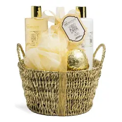 Gold Basket Set Und. Set de Baño
