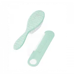 Set De Cepillo Y Peine Verde