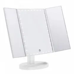 UNIQ - Espejo Cosmético Hollywood Trifold Con Luz LED Espejos 1 pieces Blanco