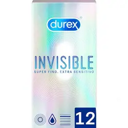 Durex Invisible Extra Sensitivo 12 unidades