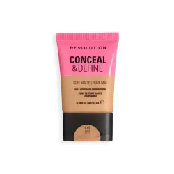 Makeup Revolution - Base de maquillaje Conceal & Define Soft Matte - F7.2NW