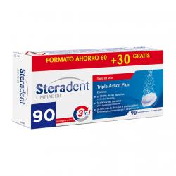 Steradent - 90 Comprimidos Limpiadores Triple Acción