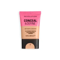 Makeup Revolution - Base de maquillaje Conceal & Define Soft Matte - F8C