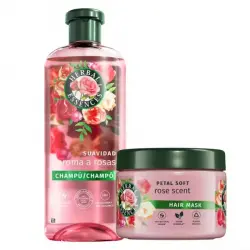 Pack Champú Suavidad + Mascarilla con Aroma a Rosas 850 ml