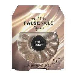 Technic Cosmetics - Uñas postizas False Nails Square - Disco Queen