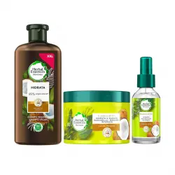 Herbal Essences - *Bio Renew* - Pack hidratación con leche de coco - Champú + Acondicionador + Aceite