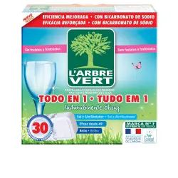 L’ARBRE Vert lavavajillas máquina "todo en 1" 30 pastillas