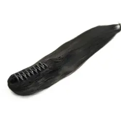 Fashiongirl - Extensiones De Cabello De Cola De Caballo Con Clip #1 Negro - Recto Extensiones de cabello 1 pieces unisex