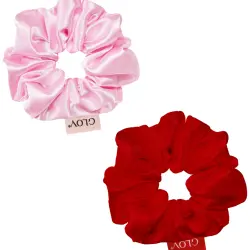 Glov - Pack de 2 coleteros Satin Scrunchies talla M