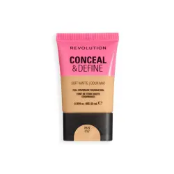 Makeup Revolution - Base de maquillaje Conceal & Define Soft Matte - F8.5NW