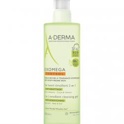 A-derma - Gel Limpiador Emoliente 2 En 1 Exomega 500 ml