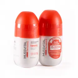 Dermactive desodorante roll on teens 2 x 75 ml