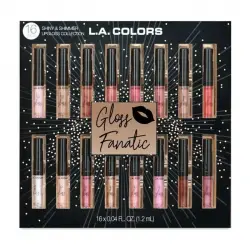 L.A Colors - Set de 16 brillos de labios Gloss Fanatic
