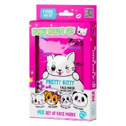 7 Days - Set de mascarillas faciales Funny Beauty Pretty Kitty Mix