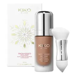 Base De Maquillaje Y Corrector Hidratante Líquido Con Spf 30 Snow-Kissed Holiday Silky Hydra Foundation & Concealer Spf 30 Kiko Milano 08 Hot Cocoa