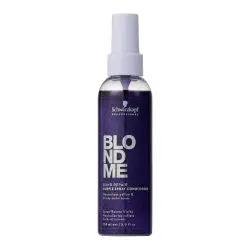 Bond Repair Purple Spray Conditioner - 150 ml - Schwarzkopf - Spray acondicionador de brillo plateado para cabello rubio y aclarado.
