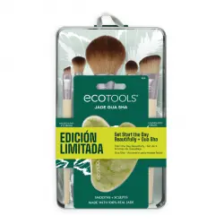 ¡20% DTO! Set de Brochas Start the Day Beautifully + Gua Sha