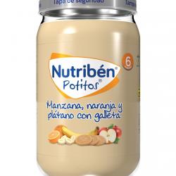 Nutribén® - Potito Manzana, Naranja, Plátano Y Galleta 235 G