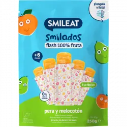 Smilados Flash 100% Fruta Pera y Melocotón 250 gr