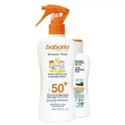 Babaria Aloe Vera Infantil 200 ml Locion Protectora Spf50 + After Sun