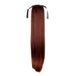 Fashiongirl - Extensiones De Cabello Con Cola De Caballo Con Clip #33 Marrón Rojizo - Recto Extensiones de cabello 1 pieces unisex
