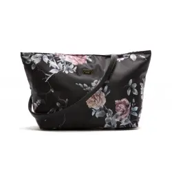 Kamma Tote Bag Black W/flower