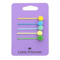Little Princess Set Horquillas con Pompon