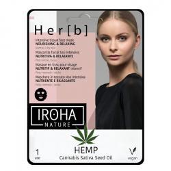 Iroha Nature - *Hemp* - Mascarilla facial tisú intensiva - Nutritiva y relajante