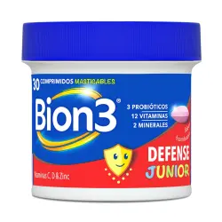 Bion3 - Complemento Alimenticio Defense Junior 30 Comprimidos Masticables Bion3.