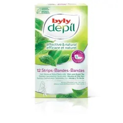 Depil bandas corporales menta y té verde 12 u